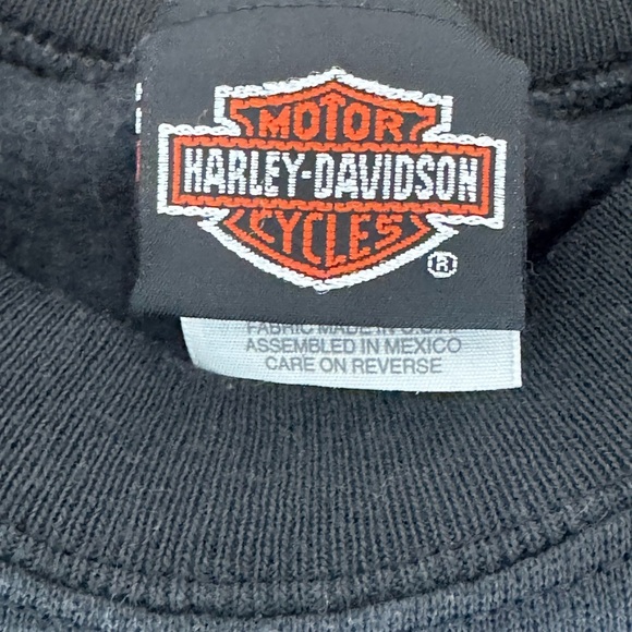 Vintage 1997 Harley-Davidson Logo Crewneck Sweatshirt Black Hanes USA Made L - Picture 4 of 5